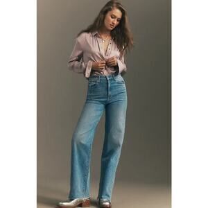 LE JEAN Embellished Column High Rise Wide Leg Jeans Size 24